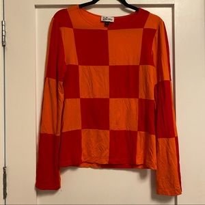 Tyler McGillivary “Emma” Checkerboard long sleeve shirt sz L
